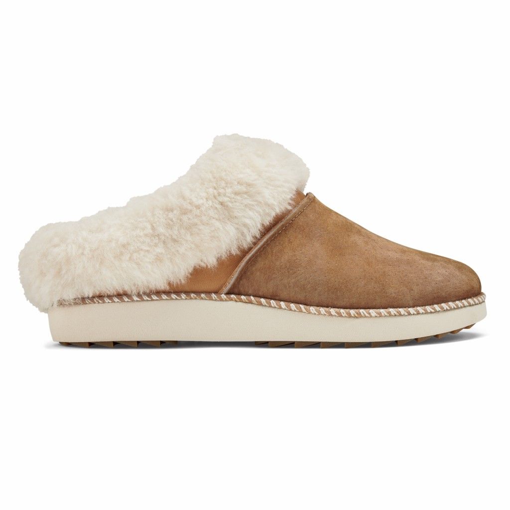 Olukai Women's Ku I Slipper - Tan / Bone US836-254